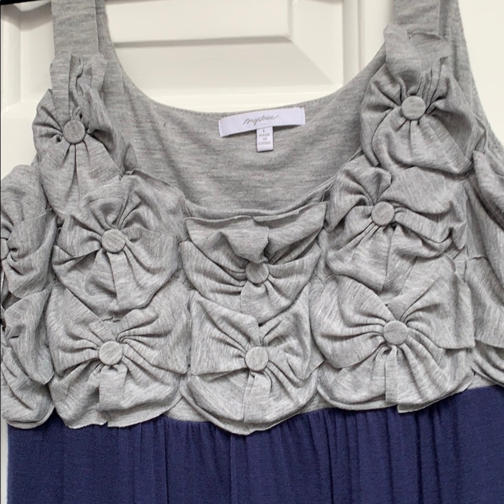 Navy and Gray sundress size L - Picture 2 of 3